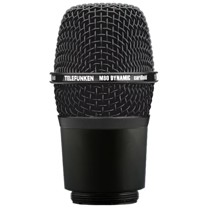 Telefunken 01 0010 M80-WHB Handled Kablosuz El Mikrofonu  (Siyah) | Shure Kablosuz Sistemler İçin Siyah Kafa